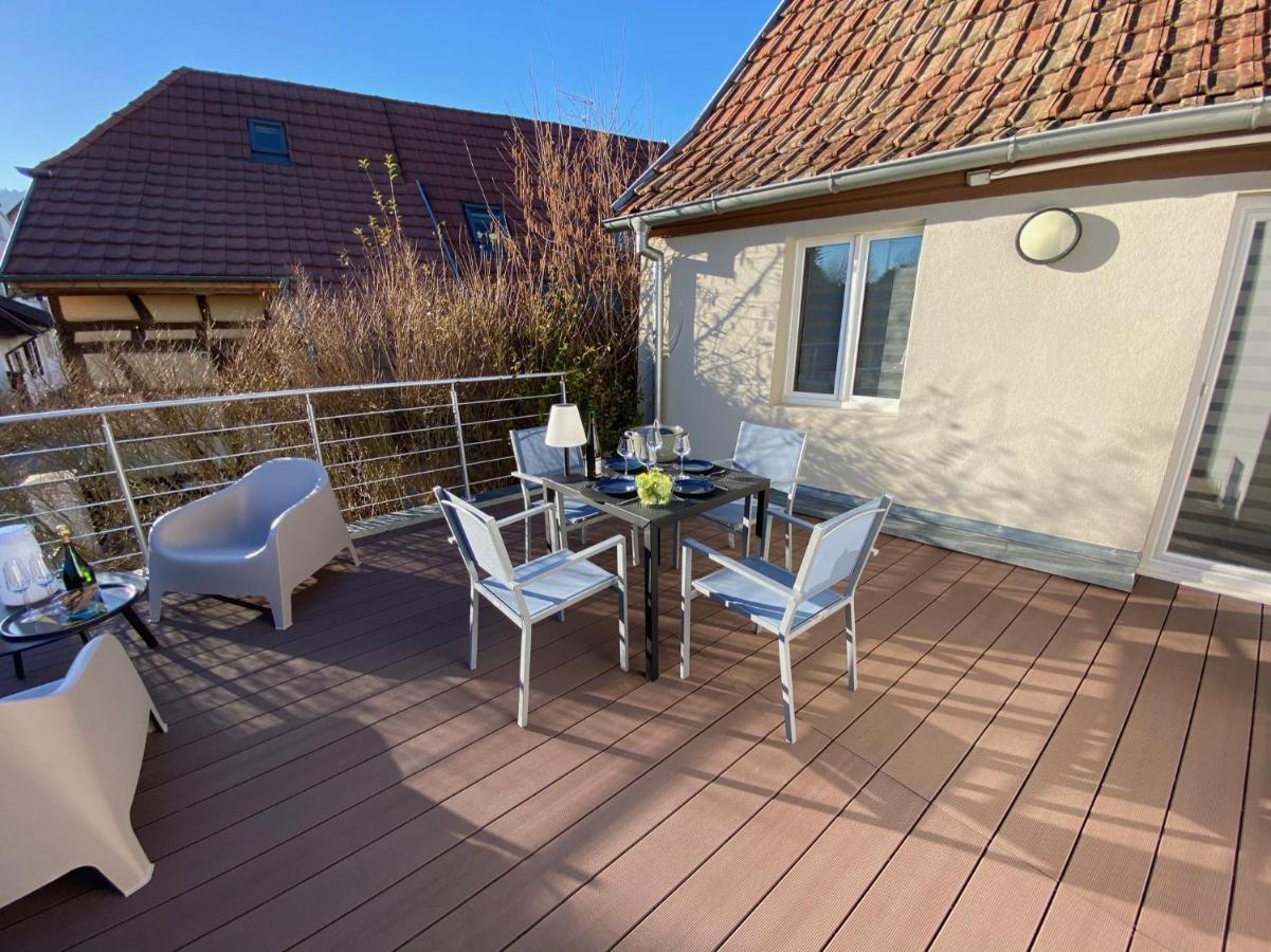 Duplex Le 12 - Appartement Avec Terrasse Dans Le Vignoble - 5 Mn Du Centre De Colmar Wettolsheim Bagian luar foto